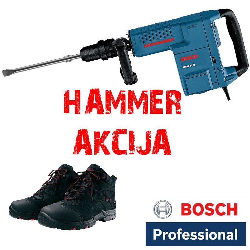 BOSCH® El. pneum. čekić - GSH 11 E + Bosch Chamlang cipele