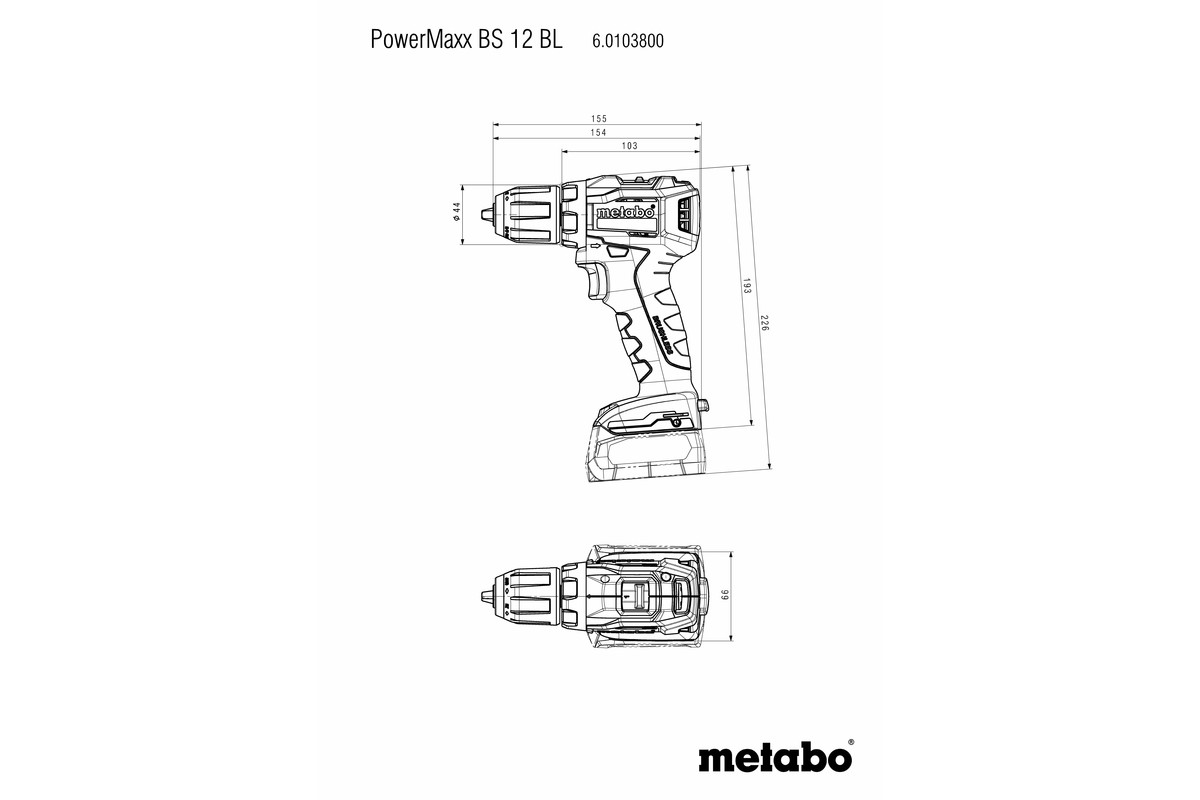 601038500 Metabo® Aku. bušilica PowerMaxx BS 12 BL Agro24.rs